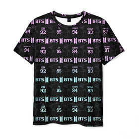 Мужская футболка 3D с принтом BTS в Екатеринбурге, 100% полиэфир | прямой крой, круглый вырез горловины, длина до линии бедер | bangtan boys | beyond the scene | bts | k pop | music | арэм | ви | джей хоуп | джин | музыка | сюга | чимин | чонгук