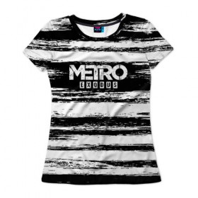 Женская футболка 3D с принтом METRO: Exodus в Екатеринбурге, 100% полиэфир ( синтетическое хлопкоподобное полотно) | прямой крой, круглый вырез горловины, длина до линии бедер | 