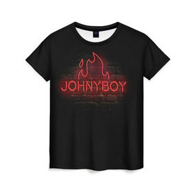 Женская футболка 3D с принтом Johnyboy в Екатеринбурге, 100% полиэфир ( синтетическое хлопкоподобное полотно) | прямой крой, круглый вырез горловины, длина до линии бедер | Тематика изображения на принте: johnyboy | денис василенко | джонибой