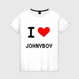 Женская футболка хлопок с принтом Johnyboy 8 в Екатеринбурге, 100% хлопок | прямой крой, круглый вырез горловины, длина до линии бедер, слегка спущенное плечо | johnyboy | денис василенко | джонибой
