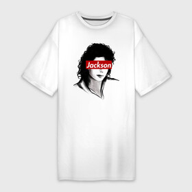 Платье-футболка хлопок с принтом Michael Jackson в Екатеринбурге,  |  | jackson | michael | джексон | майкл