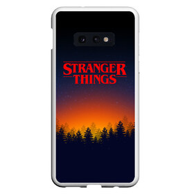 Чехол для Samsung S10E с принтом STRANGER THINGS в Екатеринбурге, Силикон | Область печати: задняя сторона чехла, без боковых панелей | 011 | eleven | friends don t lie | netflix | stranger things | демогоргон | нетфликс | одиннадцатая | очень странные дела | сериалы