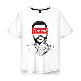 Мужская футболка хлопок Oversize с принтом Timati в Екатеринбурге, 100% хлопок | свободный крой, круглый ворот, “спинка” длиннее передней части | black star | rap | блек стар | мафия | олимп | рэп