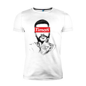 Мужская футболка премиум с принтом Timati в Екатеринбурге, 92% хлопок, 8% лайкра | приталенный силуэт, круглый вырез ворота, длина до линии бедра, короткий рукав | black star | rap | блек стар | мафия | олимп | рэп