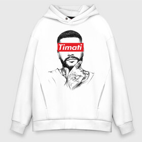 Мужское худи Oversize хлопок с принтом Timati в Екатеринбурге, френч-терри — 70% хлопок, 30% полиэстер. Мягкий теплый начес внутри —100% хлопок | боковые карманы, эластичные манжеты и нижняя кромка, капюшон на магнитной кнопке | Тематика изображения на принте: black star | rap | блек стар | мафия | олимп | рэп