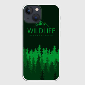 Чехол для iPhone 13 mini с принтом adventure в Екатеринбурге,  |  | Тематика изображения на принте: adventure | forest | hiking | nature | taiga | traveling | trees | trekking | лес | отдых | охота | приключения | природа | путешествия | тайга | туризм