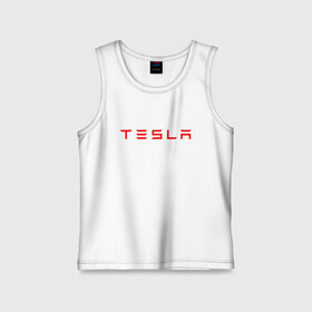 Детская майка хлопок с принтом TESLA в Екатеринбурге,  |  | brand | car | elon mask | tesla | авто | бренд | илон | илон маск | маск | машина | тесла | электрокар