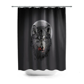 Штора 3D для ванной с принтом Волк Облизывается в Екатеринбурге, 100% полиэстер | плотность материала — 100 г/м2. Стандартный размер — 146 см х 180 см. По верхнему краю — пластиковые люверсы для креплений. В комплекте 10 пластиковых колец | forest | grey | moon | werewolf | werewolfs | white | wolf | wolfs | белый | волк | волки | волчата | волченок | волчица | волчицы | лес | луна | оборотень | оборотни | серый | язык