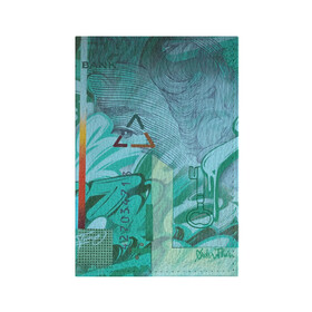 Обложка для паспорта матовая кожа с принтом Euro в Екатеринбурге, натуральная матовая кожа | размер 19,3 х 13,7 см; прозрачные пластиковые крепления | graffity | street art | граффити | стрит арт