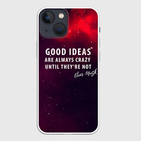 Чехол для iPhone 13 mini с принтом Elon Reeve Musk в Екатеринбурге,  |  | dragon | elon reeve musk | falcon | falcon heavy | nasa | paypal | solarcity | spacex | tesla | tess | астрономия | илон маск | космос | наука