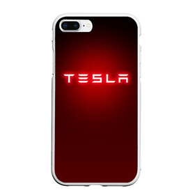 Чехол для iPhone 7Plus/8 Plus матовый с принтом TESLA в Екатеринбурге, Силикон | Область печати: задняя сторона чехла, без боковых панелей | brand | car | elon mask | tesla | авто | бренд | илон | илон маск | маск | машина | тесла | электрокар