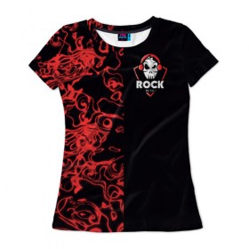 Женская футболка 3D с принтом I Love Rock в Екатеринбурге, 100% полиэфир ( синтетическое хлопкоподобное полотно) | прямой крой, круглый вырез горловины, длина до линии бедер | гранж | музыка | нео | пост | постпанк | ривайвл | рок | хард | я люблю