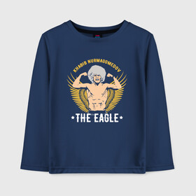 Детский лонгслив хлопок с принтом Khabib the eagle в Екатеринбурге, 100% хлопок | круглый вырез горловины, полуприлегающий силуэт, длина до линии бедер | conor mcgregor | khabib nurmagomedov | ufc | ufc229 | конор макгрегор | хабиб | хабиб нурмагомедов