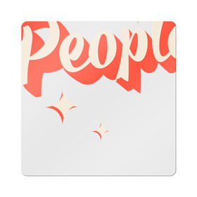 Магнит виниловый Квадрат с принтом I Hate People в Екатеринбурге, полимерный материал с магнитным слоем | размер 9*9 см, закругленные углы | art | pin | pop | retro | арт | людей | люди | ненавижу | ненависть | пин | поп | ретро