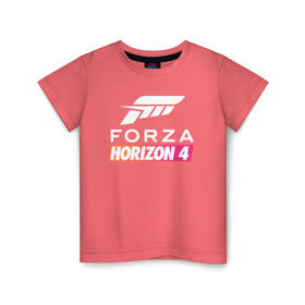 Детская футболка хлопок с принтом Forza Horizon 4 в Екатеринбурге, 100% хлопок | круглый вырез горловины, полуприлегающий силуэт, длина до линии бедер | auto | car | forza | game | horizon | mclaren | motorsport | race | авто | гонки | игра | машина