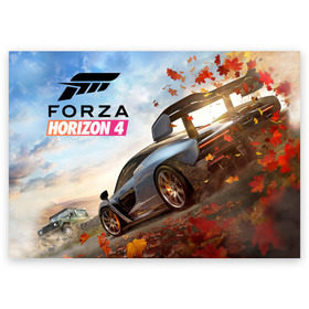 Поздравительная открытка с принтом Forza Horizon 4 в Екатеринбурге, 100% бумага | плотность бумаги 280 г/м2, матовая, на обратной стороне линовка и место для марки
 | auto | car | forza | game | horizon | mclaren | motorsport | race | авто | гонки | игра | машина