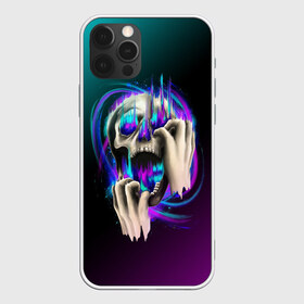 Чехол для iPhone 12 Pro Max с принтом Scream Skull в Екатеринбурге, Силикон |  | bone | bones | chain | chains | dark | grey | horror | scary | scream | skull | skulls | teeth | tooth | жуть | зуб | зубы | кости | кость | крик | серый | страшно | хоррор | цепи | цепочка | цепь | череп | черепа