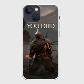 Чехол для iPhone 13 mini с принтом YOU DIED в Екатеринбурге,  |  | action | dark | dark souls | died | dragon | game | games | japan | knight | rpg | souls | sword | you | дарк | дракон | драконы | души | игра | игры | мертв | меч | рпг | рыцари | рыцарь | соулс | темные | умер | щит | экшн | япония