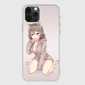 Чехол для iPhone 12 Pro Max с принтом Аниме котёнок в Екатеринбурге, Силикон |  | ahegao | senpai | аниме | бельё | девушка | кошка | постель | розовый | сэмпай | чулки