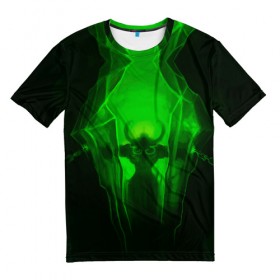 Мужская футболка 3D с принтом Демон легиона в Екатеринбурге, 100% полиэфир | прямой крой, круглый вырез горловины, длина до линии бедер | dota | warcraft | варкрафт | демон | дота | иллидан | легион