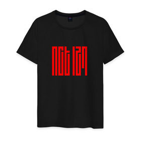 Мужская футболка хлопок с принтом NCT 127 в Екатеринбурге, 100% хлопок | прямой крой, круглый вырез горловины, длина до линии бедер, слегка спущенное плечо. | k pop | music | nct 127 | neo culture technology | логотип | музыка