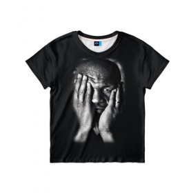 Детская футболка 3D с принтом Майк Тайсон в Екатеринбурге, 100% гипоаллергенный полиэфир | прямой крой, круглый вырез горловины, длина до линии бедер, чуть спущенное плечо, ткань немного тянется | бокс | боксер | знаменитости | спорт | стиль | тайсон | тренд