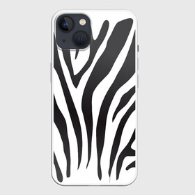 Чехол для iPhone 13 с принтом Зебра принт в Екатеринбурге,  |  | абстракция | африка | белый | зебра | парнокопытное | принт | сафари | чб | черный
