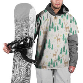 Накидка на куртку 3D с принтом Олени pattern новогодний в Екатеринбурге, 100% полиэстер |  | Тематика изображения на принте: new year | snow | ёлка | зима | каникулы | новогодний паттерн | новый год | праздник | рождество | снег | снежинки