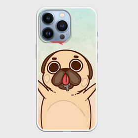 Чехол для iPhone 13 Pro с принтом Puglie Pug Like в Екатеринбурге,  |  | Тематика изображения на принте: anime | dog | аниме | лайк | мопс | мопсик