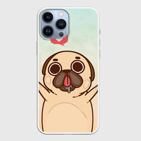 Чехол для iPhone 13 Pro Max с принтом Puglie Pug Like в Екатеринбурге,  |  | Тематика изображения на принте: anime | dog | аниме | лайк | мопс | мопсик