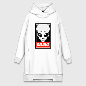 Платье-худи хлопок с принтом I want To Believe UFO в Екатеринбурге,  |  | alien | believe | invader | obey | ufo | x files | вера | заговор | захватчик | инопланетянин | нло | секретные материалы | чужой