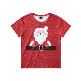 Детская футболка 3D с принтом Дедушка мороз - Новый год в Екатеринбурге, 100% гипоаллергенный полиэфир | прямой крой, круглый вырез горловины, длина до линии бедер, чуть спущенное плечо, ткань немного тянется | 