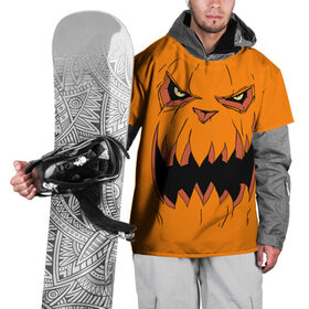 Накидка на куртку 3D с принтом Halloween в Екатеринбурге, 100% полиэстер |  | halloween | orange | pumpkin | scary | оранжевая | страшная | тыква | ужас | хэллоуин
