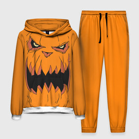 Мужской костюм 3D (с толстовкой) с принтом Halloween в Екатеринбурге,  |  | halloween | orange | pumpkin | scary | оранжевая | страшная | тыква | ужас | хэллоуин
