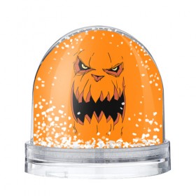 Водяной шар с принтом Halloween в Екатеринбурге, Пластик | Изображение внутри шара печатается на глянцевой фотобумаге с двух сторон | halloween | orange | pumpkin | scary | оранжевая | страшная | тыква | ужас | хэллоуин