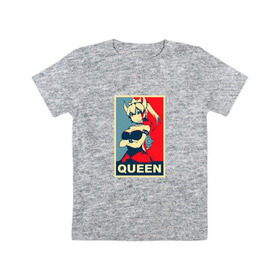 Детская футболка хлопок с принтом Bowsette. Queen в Екатеринбурге, 100% хлопок | круглый вырез горловины, полуприлегающий силуэт, длина до линии бедер | 