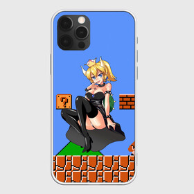 Чехол для iPhone 12 Pro с принтом Bowsette в Екатеринбурге, силикон | область печати: задняя сторона чехла, без боковых панелей | bowser | bowsette | bros | luigi | mario | nintendo | super | боузер | боузетта | купа | луиджи | марио | супер