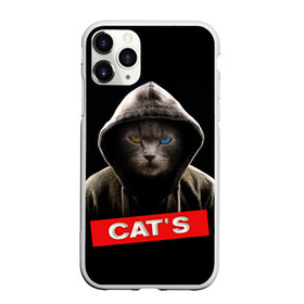 Чехол для iPhone 11 Pro Max матовый с принтом Кот в Екатеринбурге, Силикон |  | cat | глаза | животные | капюшон | кот | котенок | кошка | природа | хулиган