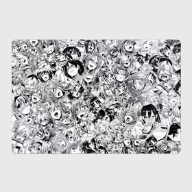 Магнитный плакат 3Х2 с принтом Manga ahegao в Екатеринбурге, Полимерный материал с магнитным слоем | 6 деталей размером 9*9 см | Тематика изображения на принте: ahegao | manga | ахегао | комиксы | лицо | манга | паттрен | чернобелый | эмоции