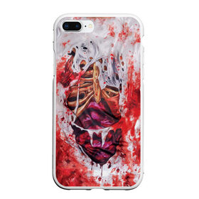 Чехол для iPhone 7Plus/8 Plus матовый с принтом Кровь в Екатеринбурге, Силикон | Область печати: задняя сторона чехла, без боковых панелей | кишки | кровь | мертвец | мертвый | ребра | тело