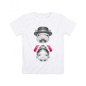 Детская футболка хлопок с принтом Опасные Свинки в Екатеринбурге, 100% хлопок | круглый вырез горловины, полуприлегающий силуэт, длина до линии бедер | Тематика изображения на принте: 