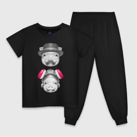 Детская пижама хлопок с принтом Опасные Свинки в Екатеринбурге, 100% хлопок |  брюки и футболка прямого кроя, без карманов, на брюках мягкая резинка на поясе и по низу штанин
 | 