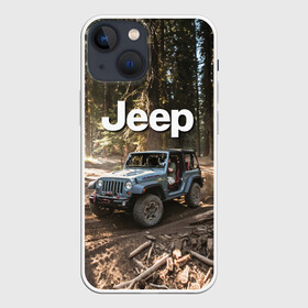 Чехол для iPhone 13 mini с принтом Jeep в Екатеринбурге,  |  | 4х4 | forest | jeep | nature | off road | russia | siberia | ural | usa | бездорожье | внедорожник | дальний восток | лес | природа | ралли | россия | сибирь | сша | тайга | урал