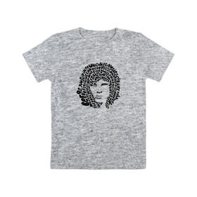 Детская футболка хлопок с принтом Jim Morrison в Екатеринбурге, 100% хлопок | круглый вырез горловины, полуприлегающий силуэт, длина до линии бедер | Тематика изображения на принте: jim morrison | the cristal ship | the doors | джим моррисон | доорз