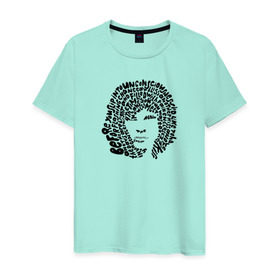 Мужская футболка хлопок с принтом Jim Morrison в Екатеринбурге, 100% хлопок | прямой крой, круглый вырез горловины, длина до линии бедер, слегка спущенное плечо. | jim morrison | the cristal ship | the doors | джим моррисон | доорз