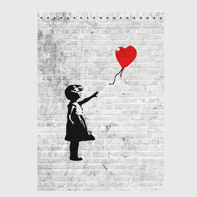 Скетчбук с принтом Бэнкси Девочка с Шаром в Екатеринбурге, 100% бумага
 | 48 листов, плотность листов — 100 г/м2, плотность картонной обложки — 250 г/м2. Листы скреплены сверху удобной пружинной спиралью | art | balloon | banksy | culture | girl | graffity | heart | hearts | red | арт | бэнкси | граффити | девочка | девочка с шаром | красный | красным | культура | сердечки | сердечко | сердце | стрит | шар | шарик | шариком