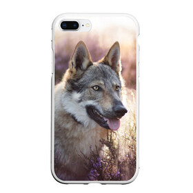 Чехол для iPhone 7Plus/8 Plus матовый с принтом Волк в Екатеринбурге, Силикон | Область печати: задняя сторона чехла, без боковых панелей | dog | взгляд | волк | лайка | собака | хаски