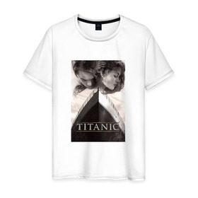 Мужская футболка хлопок с принтом Титаник в Екатеринбурге, 100% хлопок | прямой крой, круглый вырез горловины, длина до линии бедер, слегка спущенное плечо. | titanic | титаник