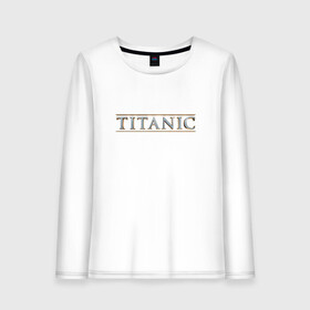 Женский лонгслив хлопок с принтом Титаник Лого в Екатеринбурге, 100% хлопок |  | titanic | титаник