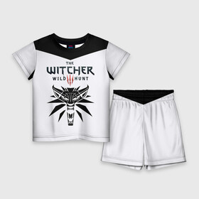 Детский костюм с шортами 3D с принтом THE WITCHER 3: WILD HUNT в Екатеринбурге,  |  | wild hunt | witcher | арбалет | ведьмак 3 | геральт | дикая | магия | охота | сказка | сфера | фэнтези | цири